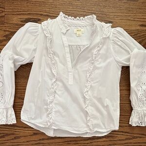 MAEVE Cotton eyelet Blouse , size XS